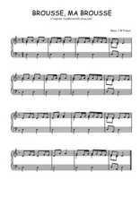 Téléchargez l'arrangement pour piano de la partition de Brousse, ma brousse en PDF